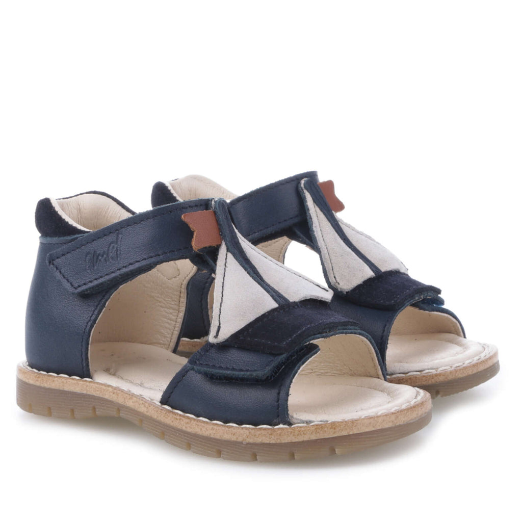 (2736) Emel Leather Sandals Navy - MintMouse (Unicorner Concept Store)
