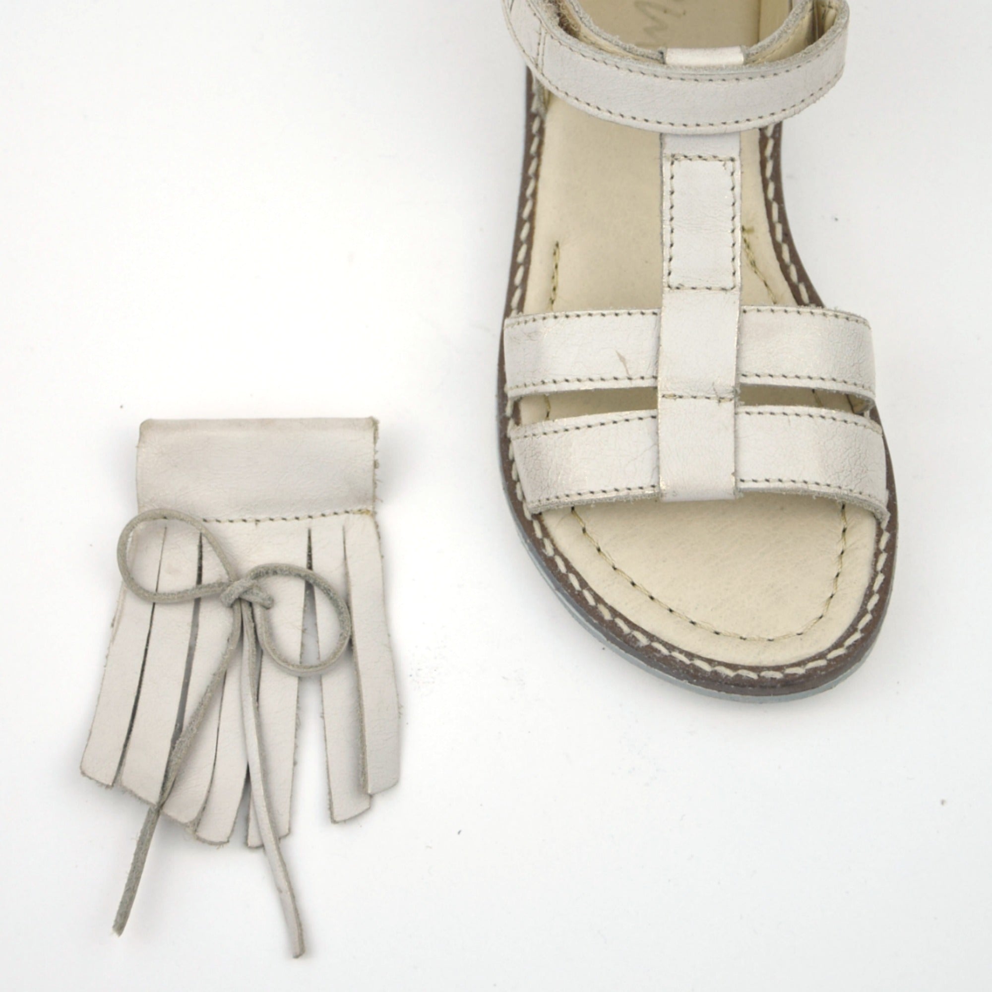 (2618) Emel Beige sandals fringes - MintMouse (Unicorner Concept Store)