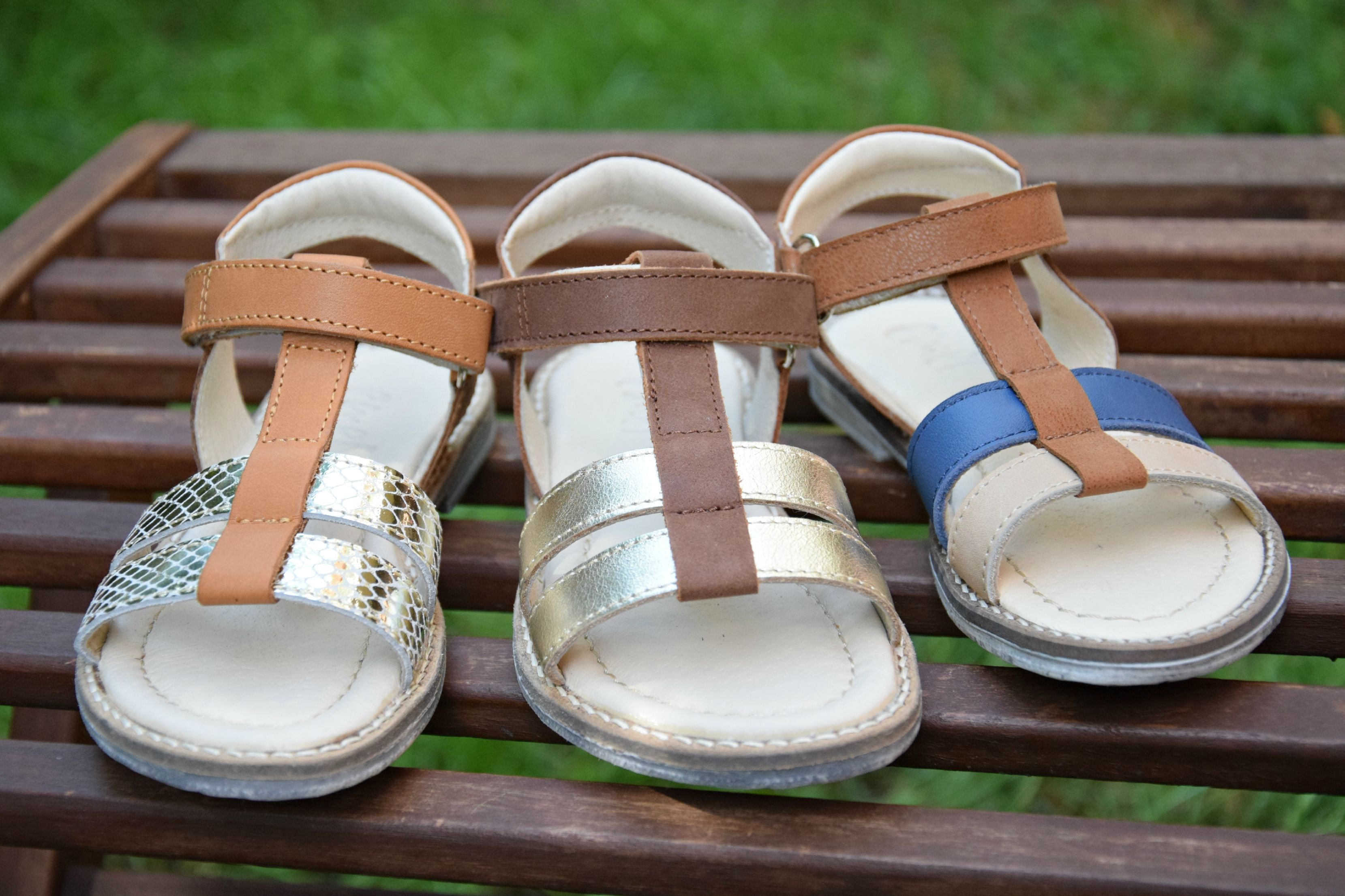 (2568-8) Emel brown/gold sandals - MintMouse (Unicorner Concept Store)