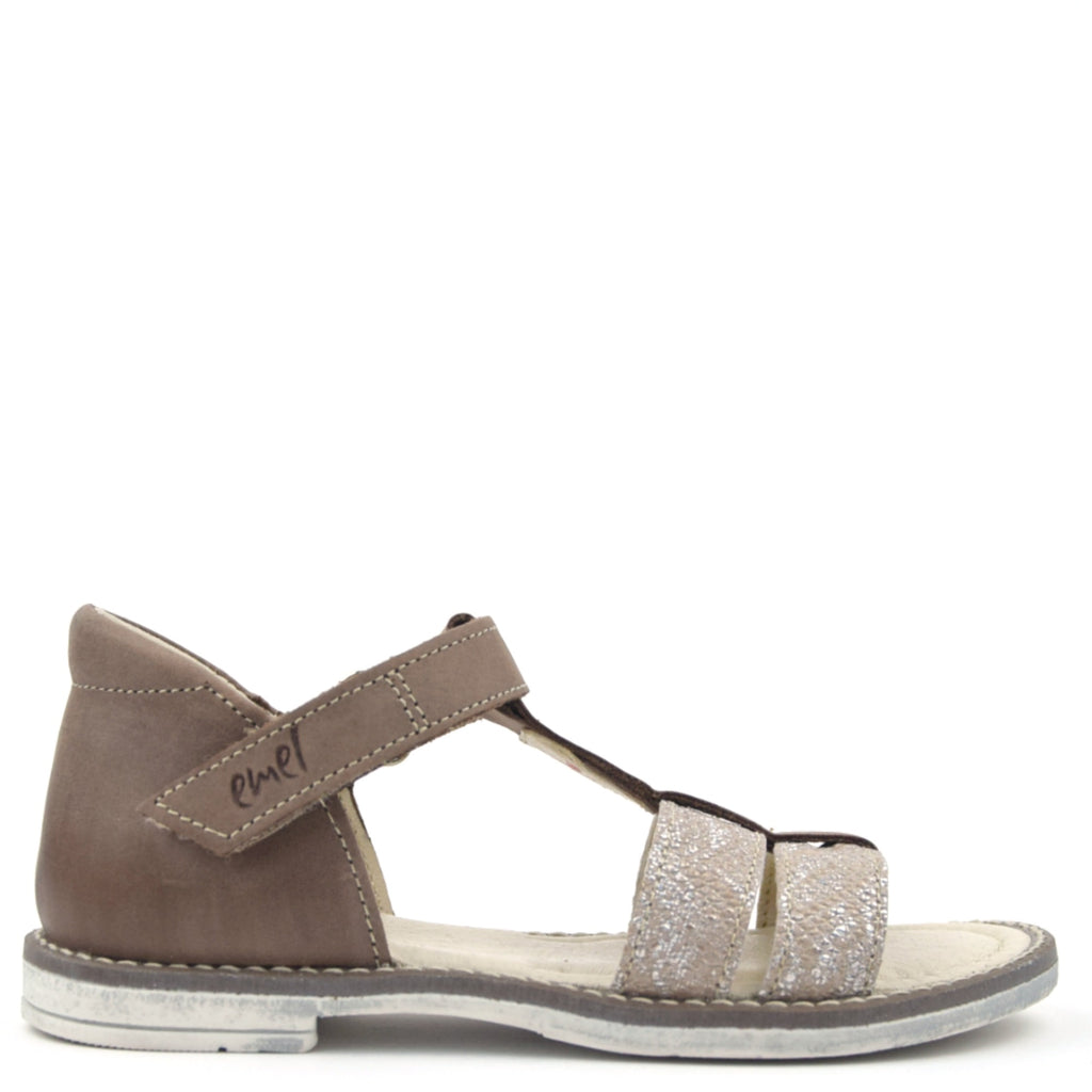 (2568A-12) Emel  strap sandals brown silver - MintMouse (Unicorner Concept Store)