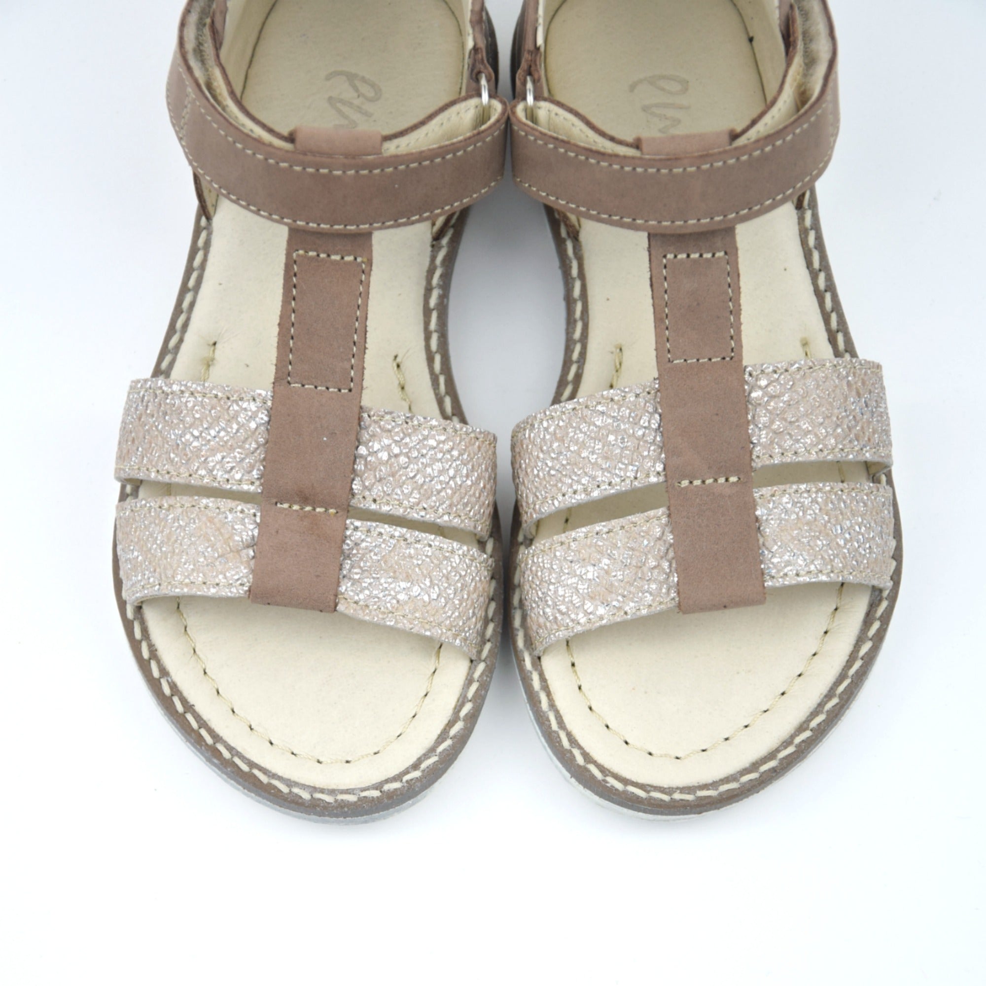 (2568A-12) Emel  strap sandals brown silver - MintMouse (Unicorner Concept Store)