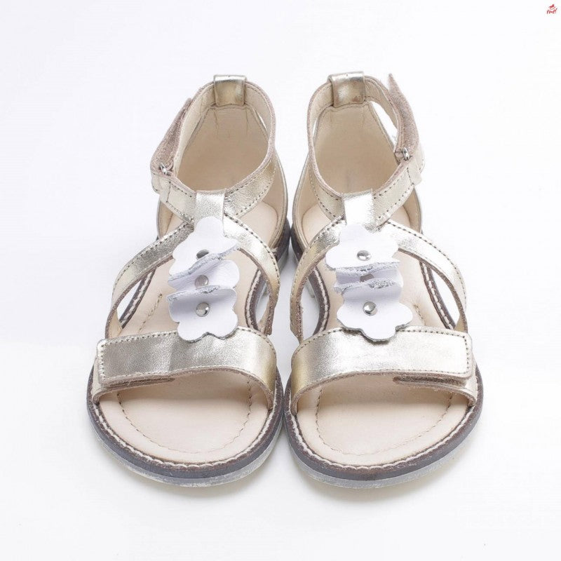 (2577) Emel velcro sandals  gold flowers - MintMouse (Unicorner Concept Store)