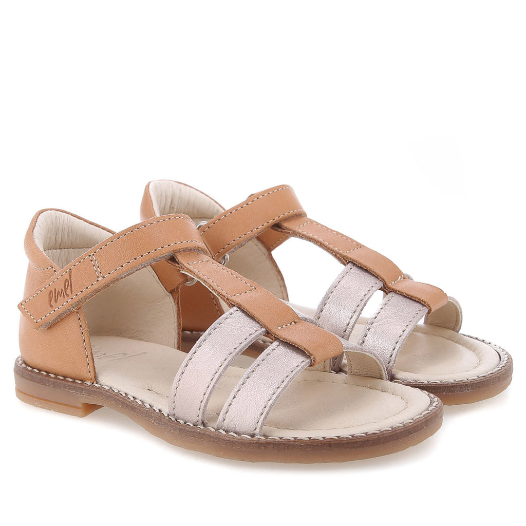 (2618-19) Emel strap sandals brown gold - MintMouse (Unicorner Concept Store)