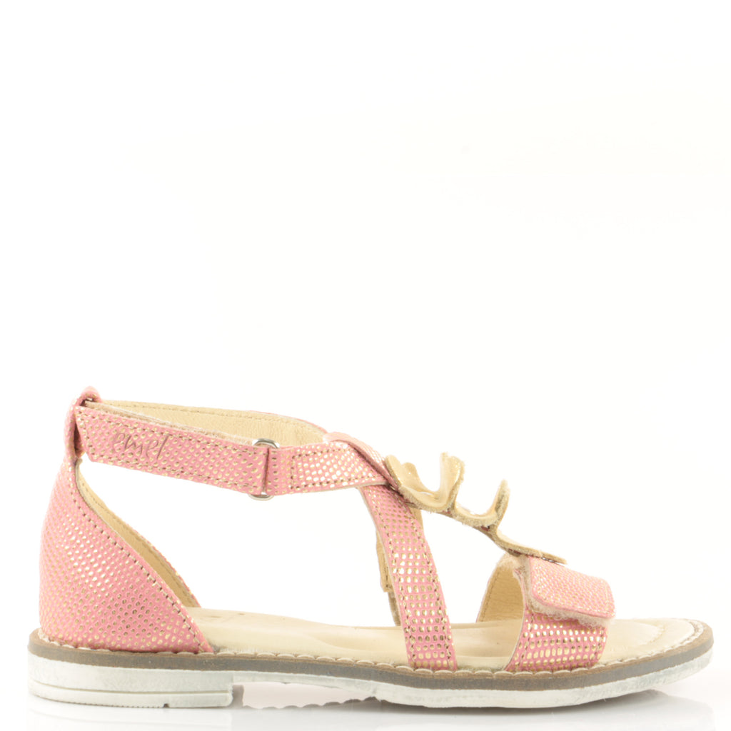 (2577-5) Emel velcro sandals coral gold - MintMouse (Unicorner Concept Store)