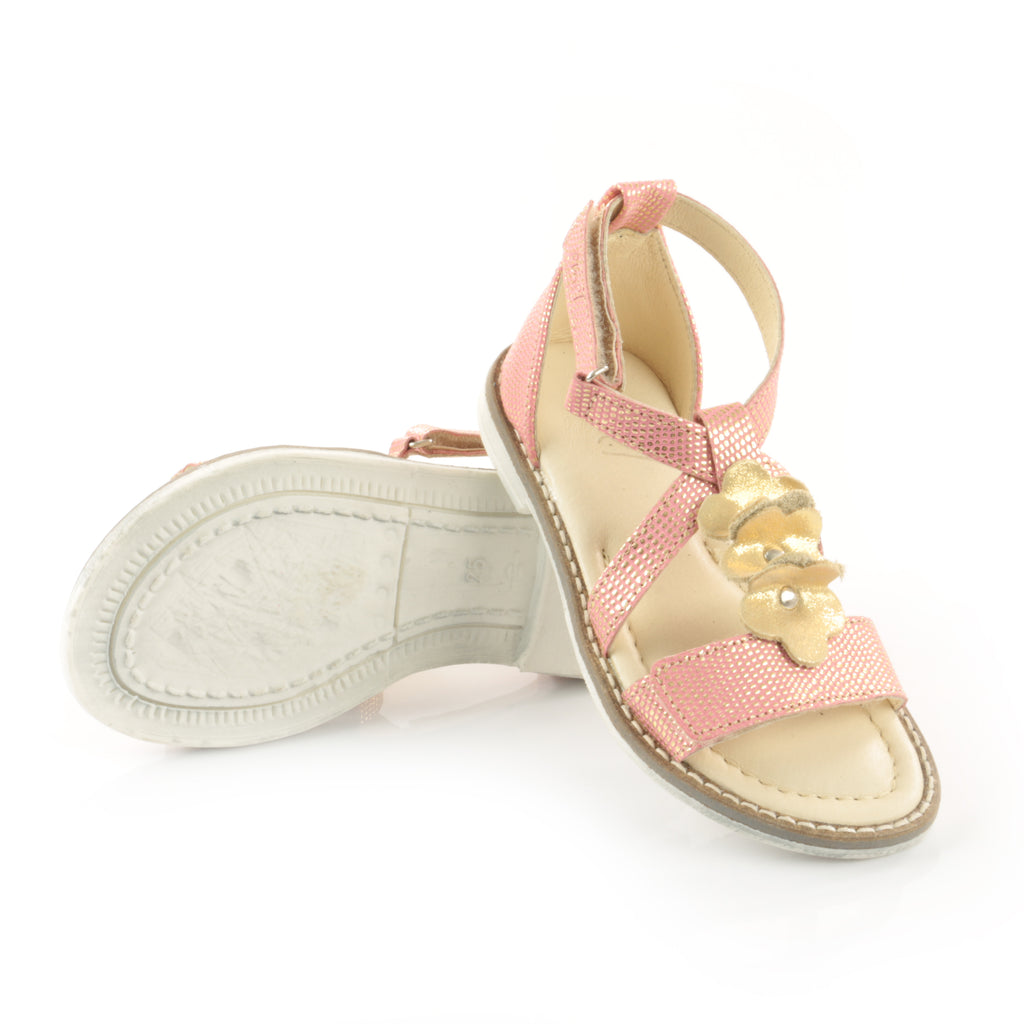 (2577-5) Emel velcro sandals coral gold - MintMouse (Unicorner Concept Store)