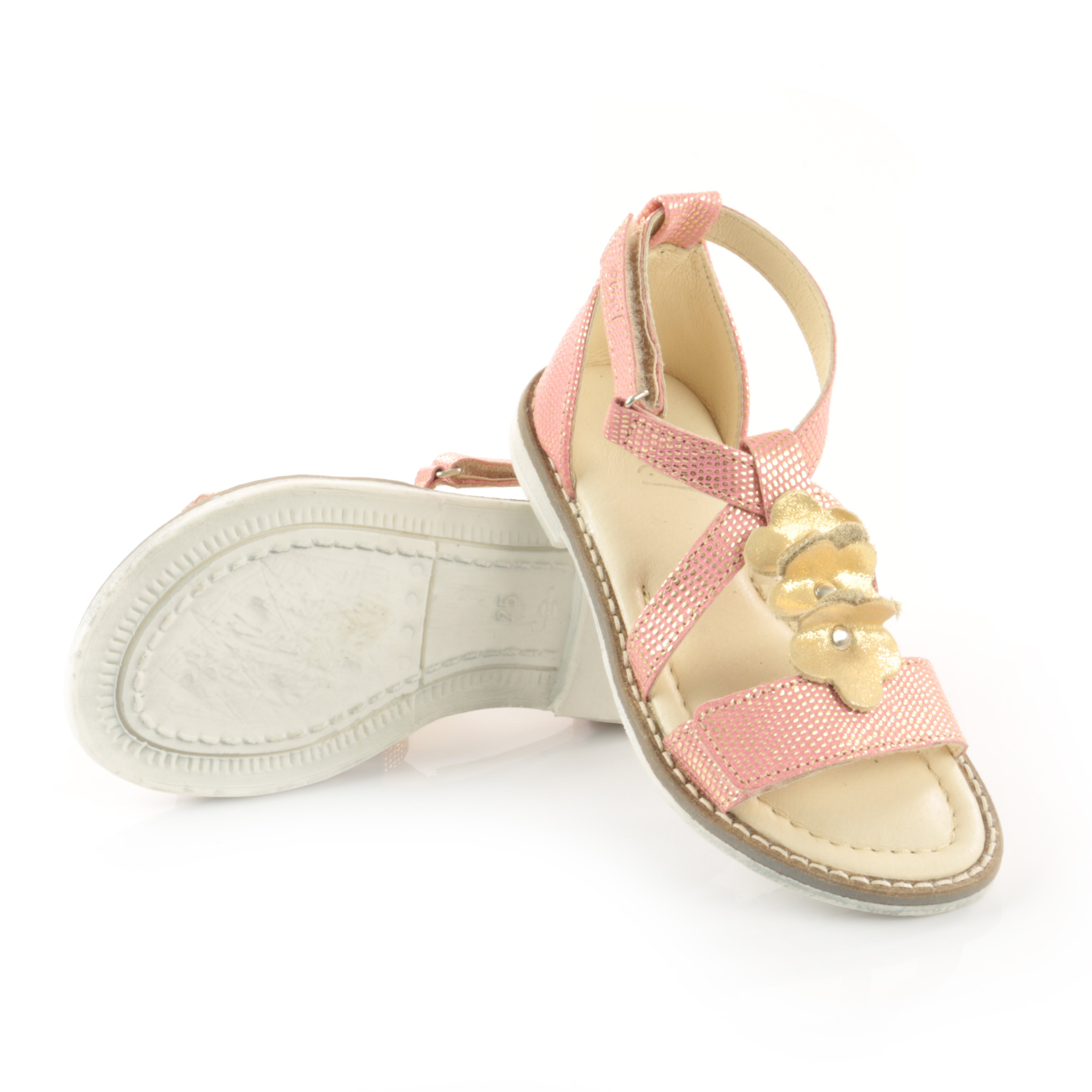 (2577-5) Emel velcro sandals coral gold - MintMouse (Unicorner Concept Store)