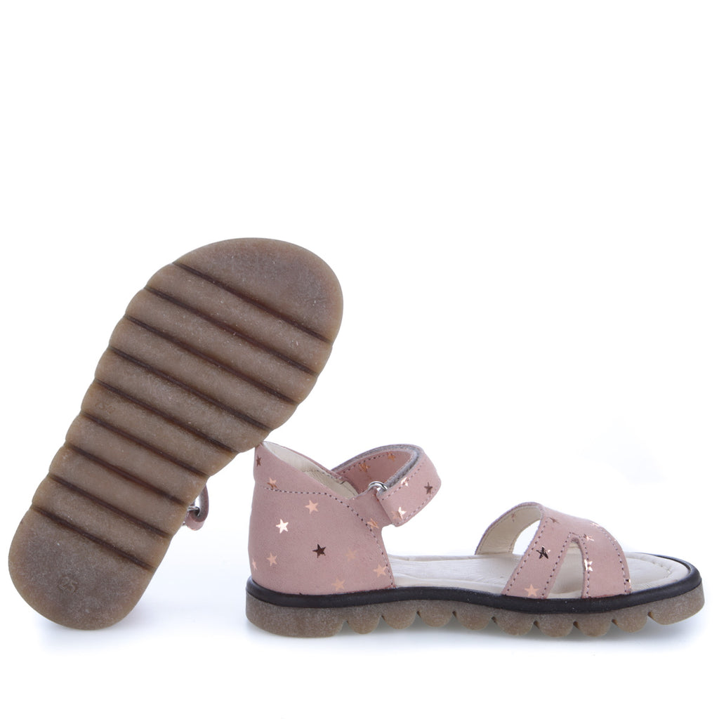 (2631B) Emel pink velcro sandals stars - MintMouse (Unicorner Concept Store)