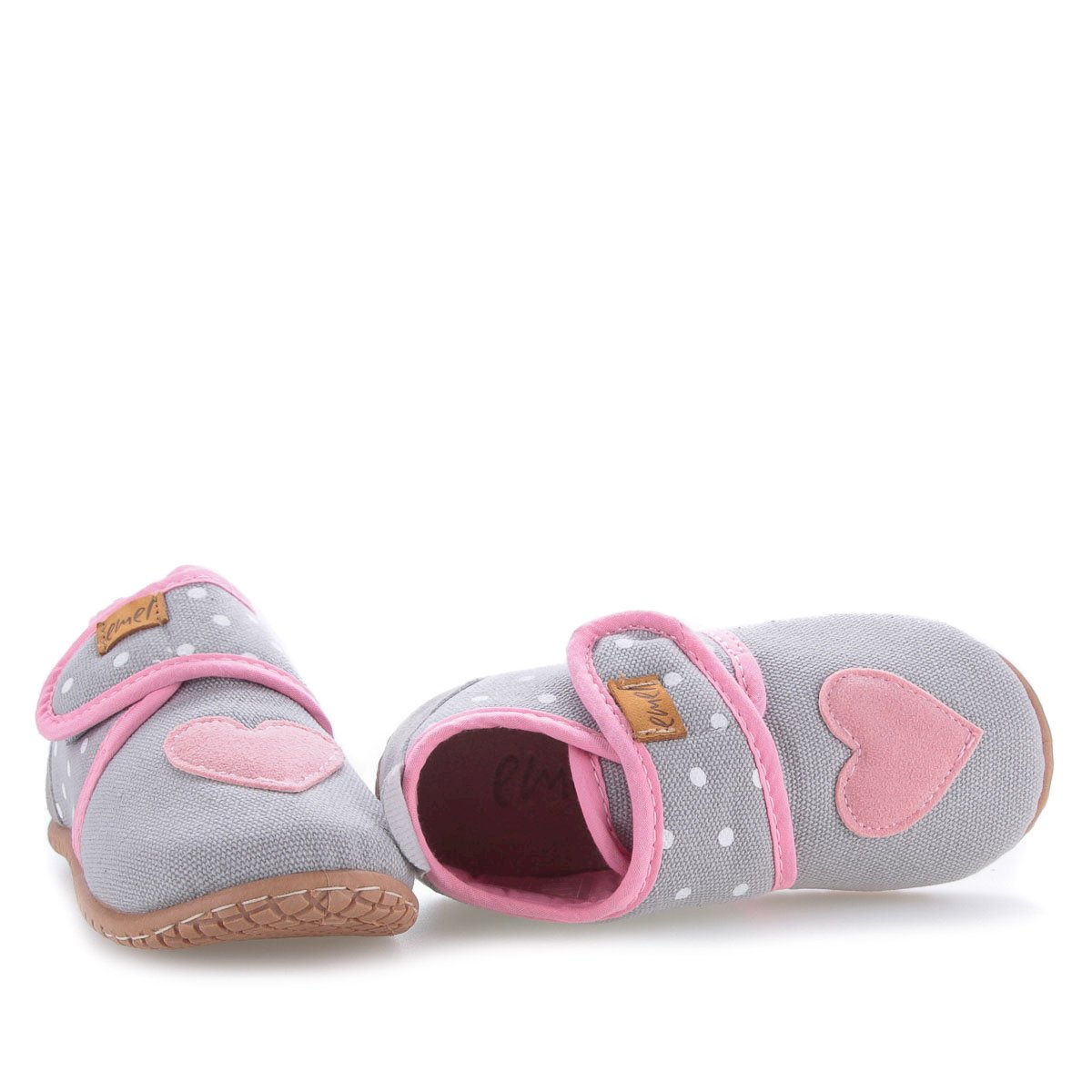 Emel slippers - Grey and Pink Slippers 100-10 - MintMouse (Unicorner Concept Store)
