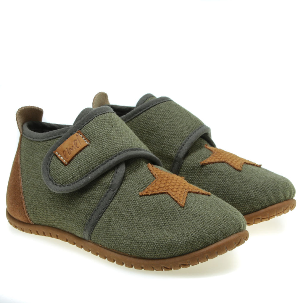 Emel slippers - Green star Closed (100-6) - MintMouse (Unicorner Concept Store)