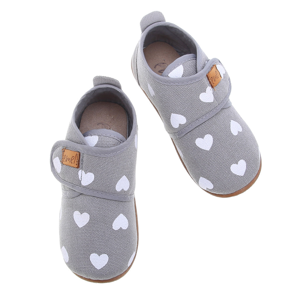 Emel slippers - Grey hearts - MintMouse (Unicorner Concept Store)