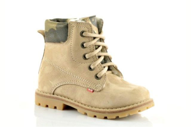 (2552A-4) Emel Beige Lace Up Boots - MintMouse (Unicorner Concept Store)