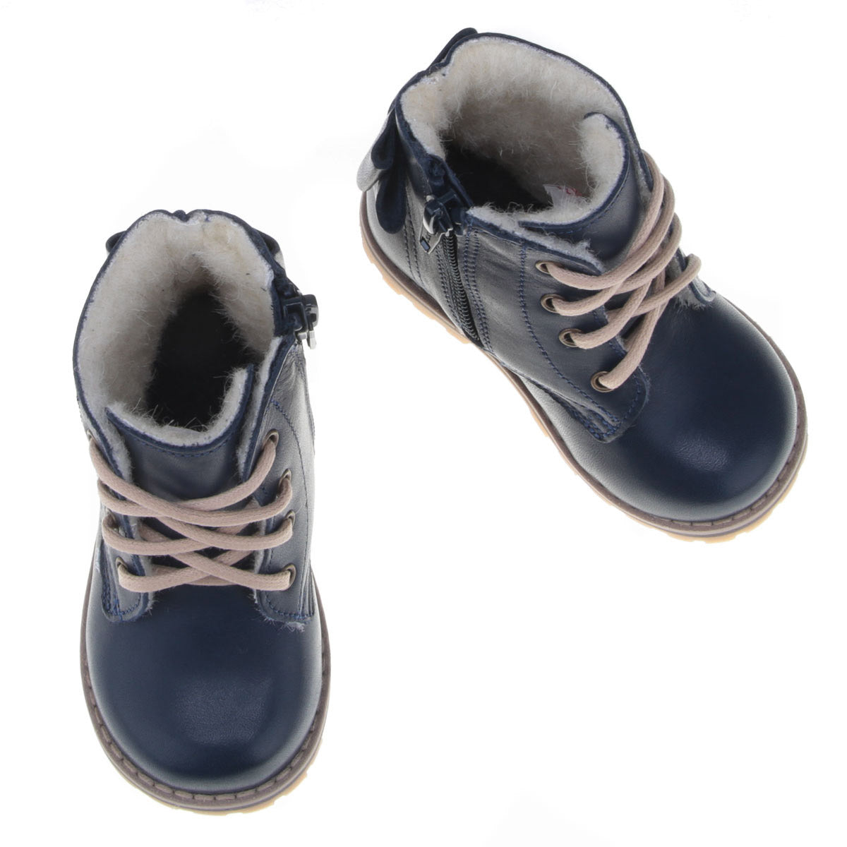 (EV2697B-8) Lace-up Winter boots Blue bow - MintMouse (Unicorner Concept Store)