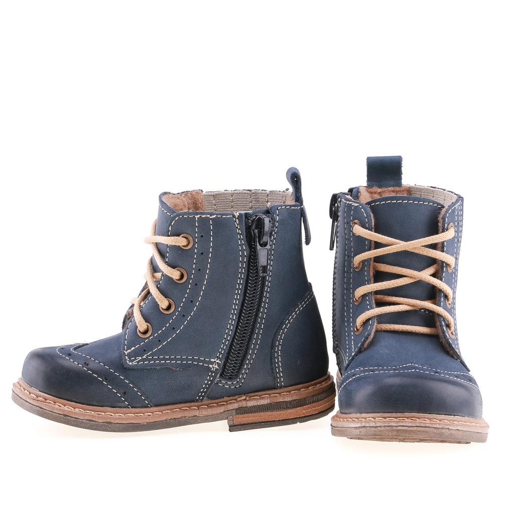 Emel winter shoes - navy brogue (2519-15) - MintMouse (Unicorner Concept Store)