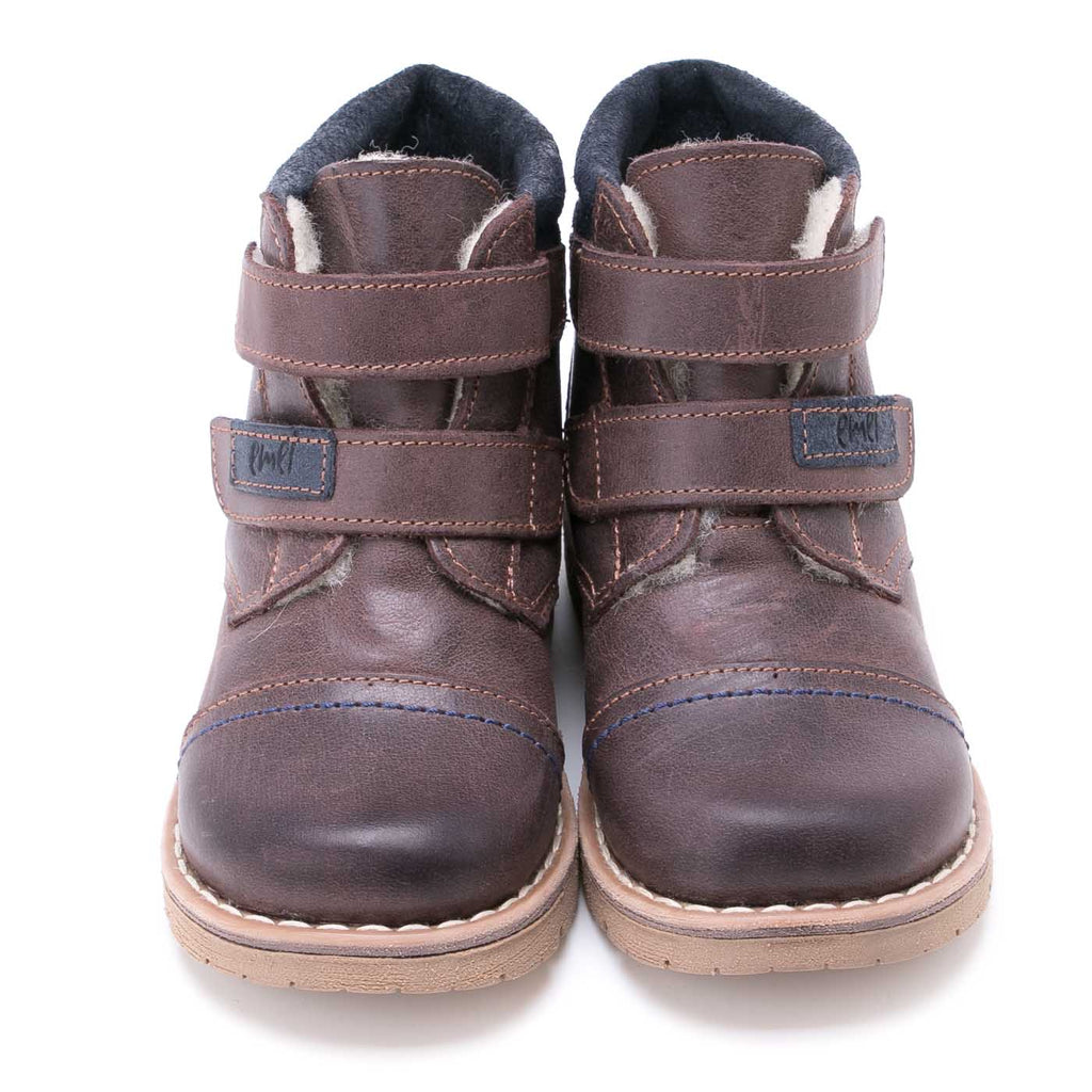 (EV2447-7/ EV2448-7) Emel velcro winter shoes - dark brown - MintMouse (Unicorner Concept Store)
