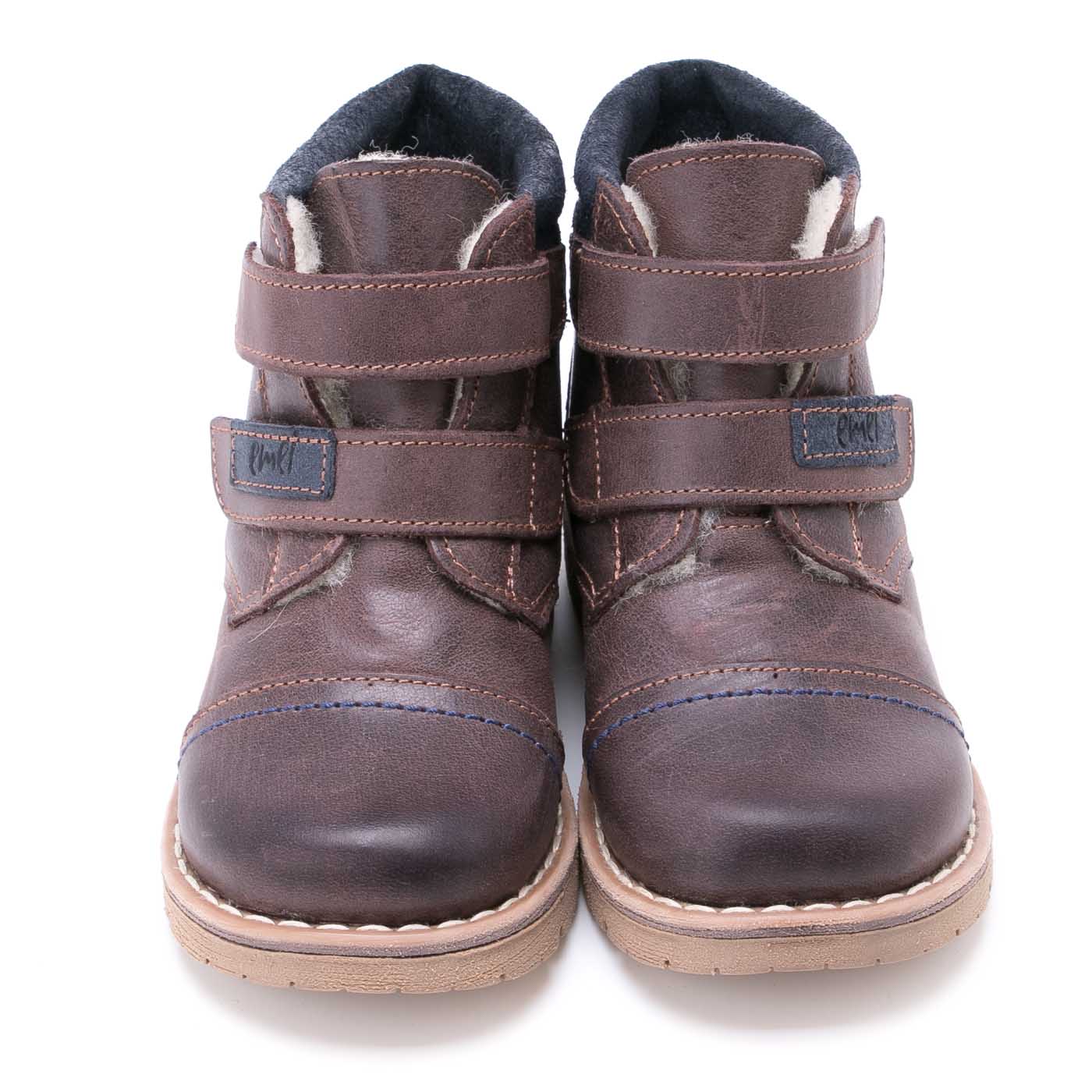(EV2447-7/ EV2448-7) Emel velcro winter shoes - dark brown - MintMouse (Unicorner Concept Store)