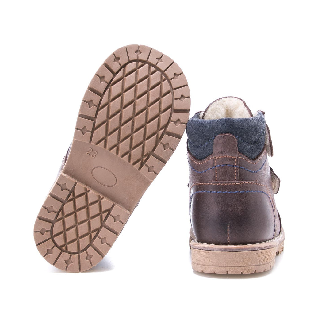 (EV2447-7/ EV2448-7) Emel velcro winter shoes - dark brown - MintMouse (Unicorner Concept Store)
