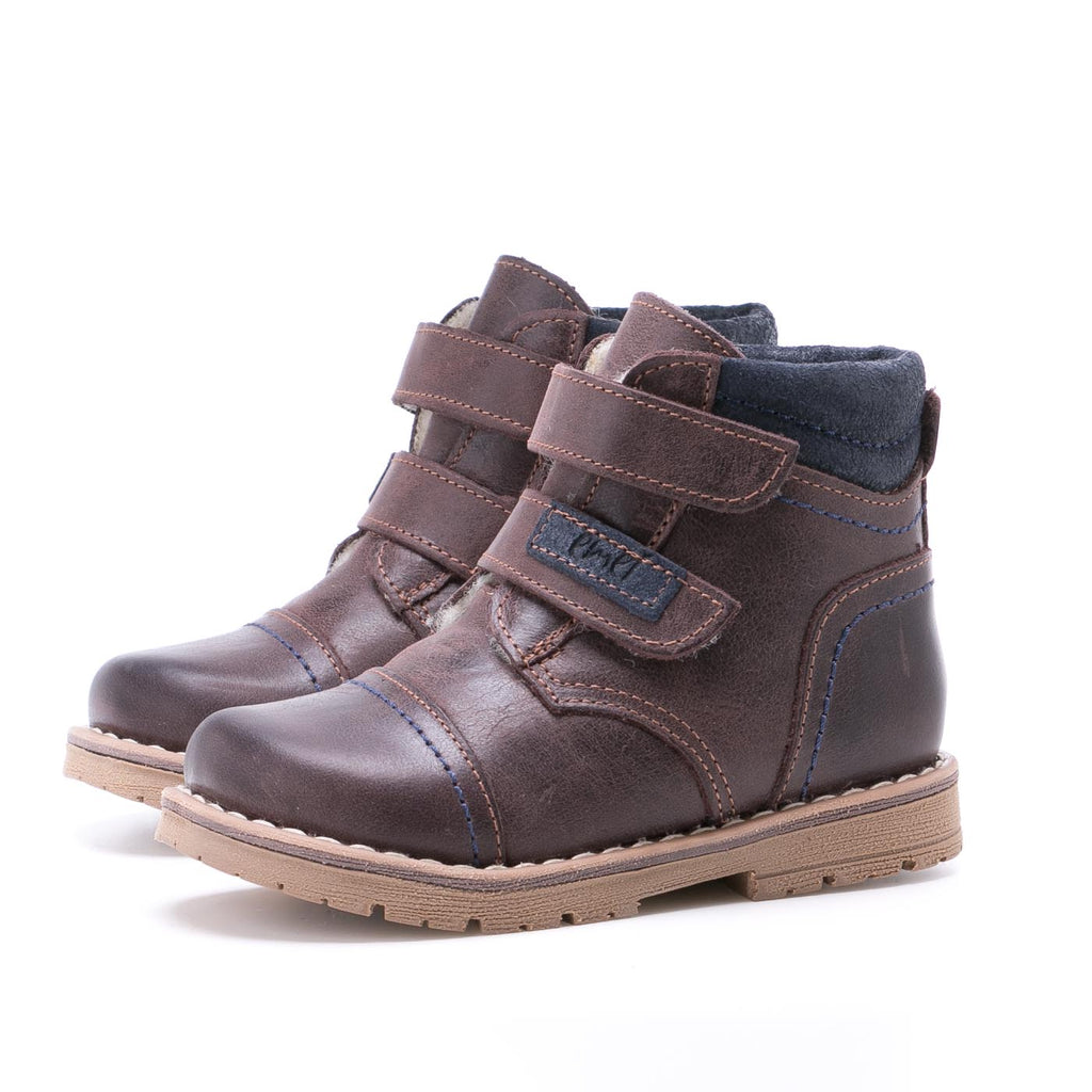 (EV2447-7/ EV2448-7) Emel velcro winter shoes - dark brown - MintMouse (Unicorner Concept Store)