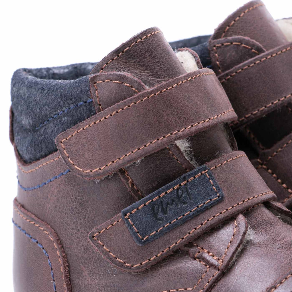 (EV2447-7/ EV2448-7) Emel velcro winter shoes - dark brown - MintMouse (Unicorner Concept Store)