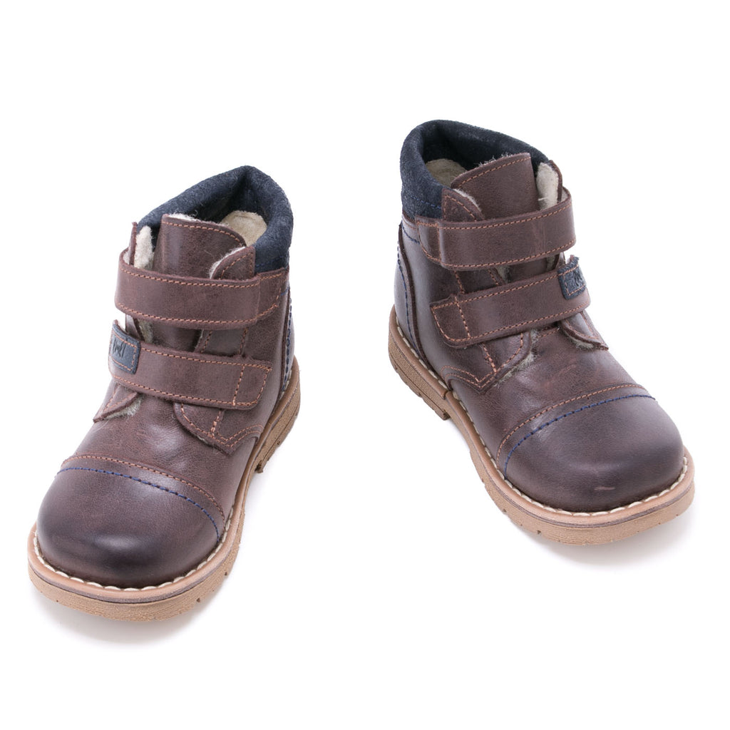 (EV2447-7/ EV2448-7) Emel velcro winter shoes - dark brown - MintMouse (Unicorner Concept Store)