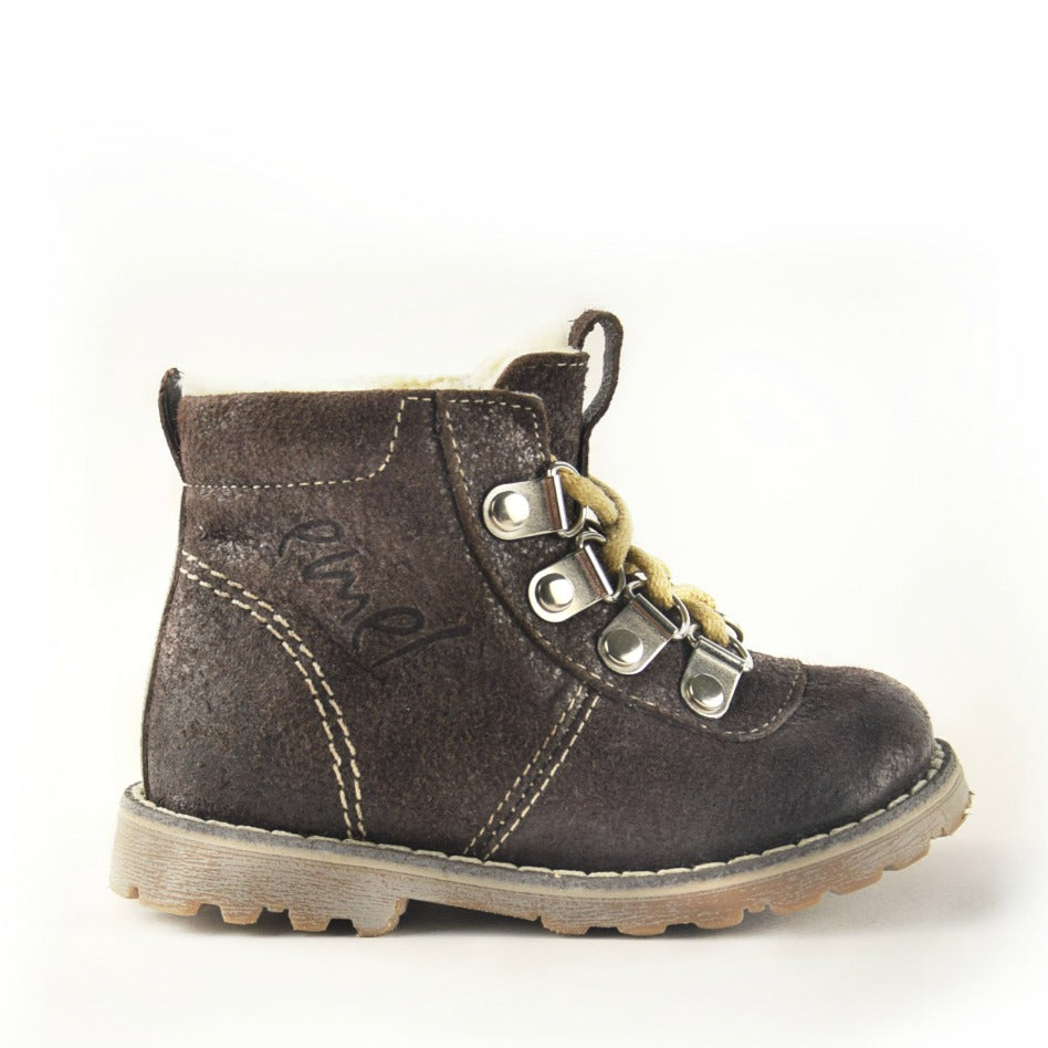 Emel dark brown Lace Up Winter Boots with membrane (2545-V3) - MintMouse (Unicorner Concept Store)