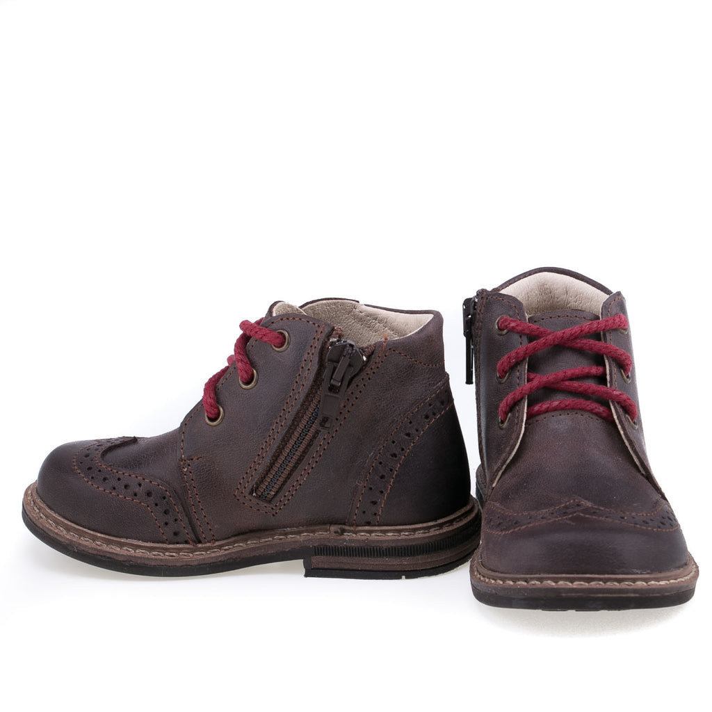 (2689-K1) Brown Lace Up Winter Boots brogue - MintMouse (Unicorner Concept Store)