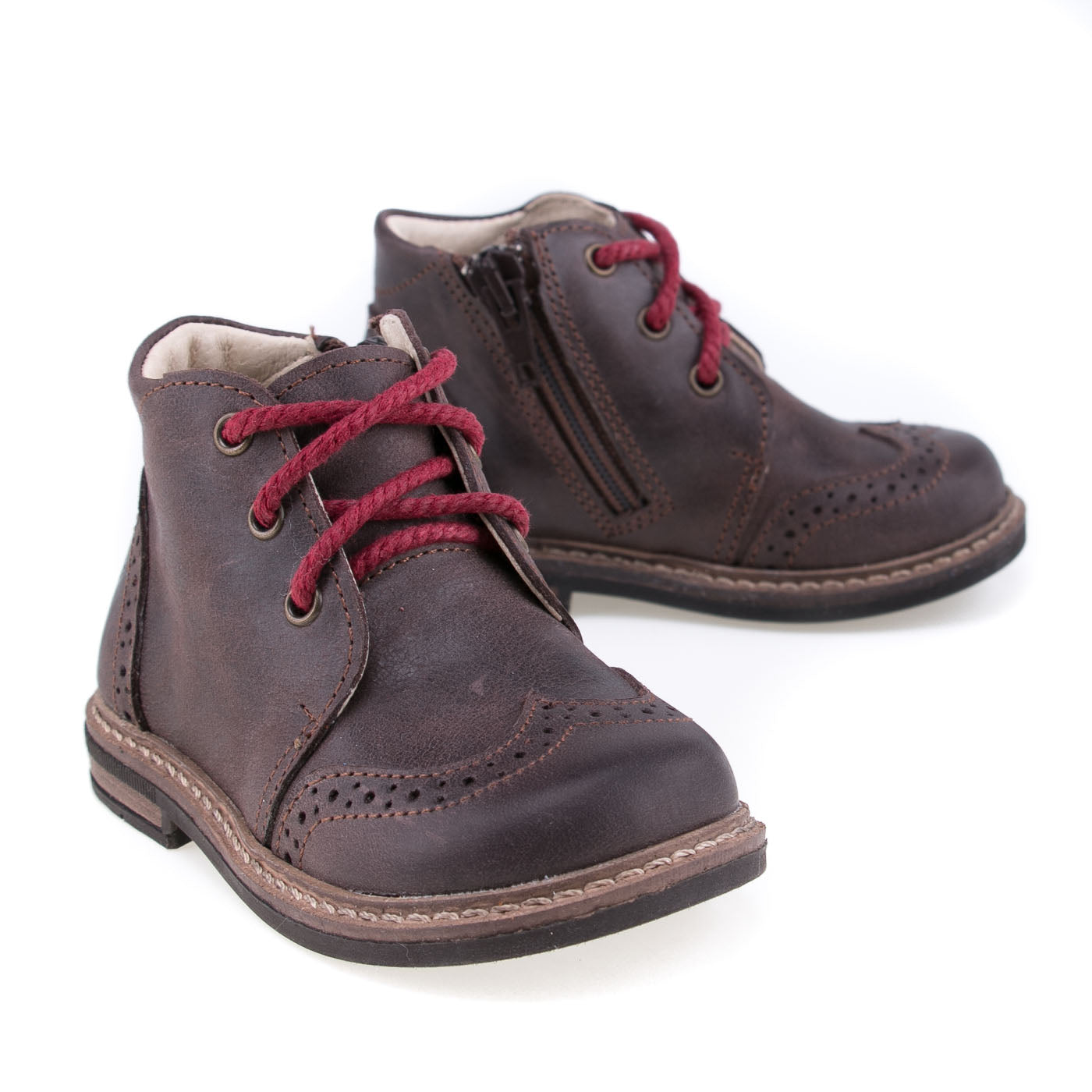 (2689-K1) Brown Lace Up Winter Boots brogue - MintMouse (Unicorner Concept Store)