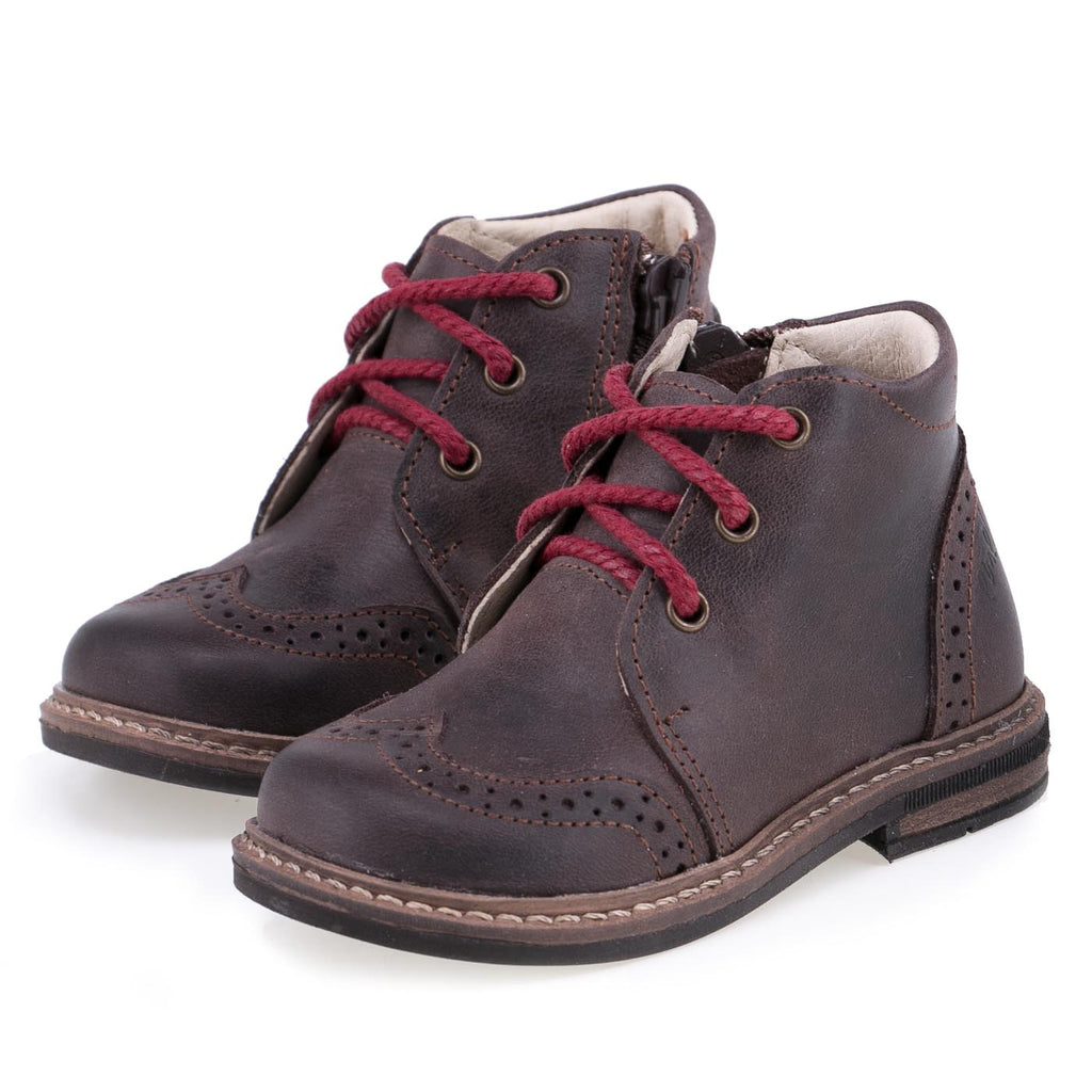 (2689-K1) Brown Lace Up Winter Boots brogue - MintMouse (Unicorner Concept Store)