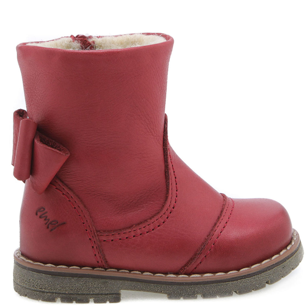 (EV2443-15) Emel winter shoes red bow - MintMouse (Unicorner Concept Store)