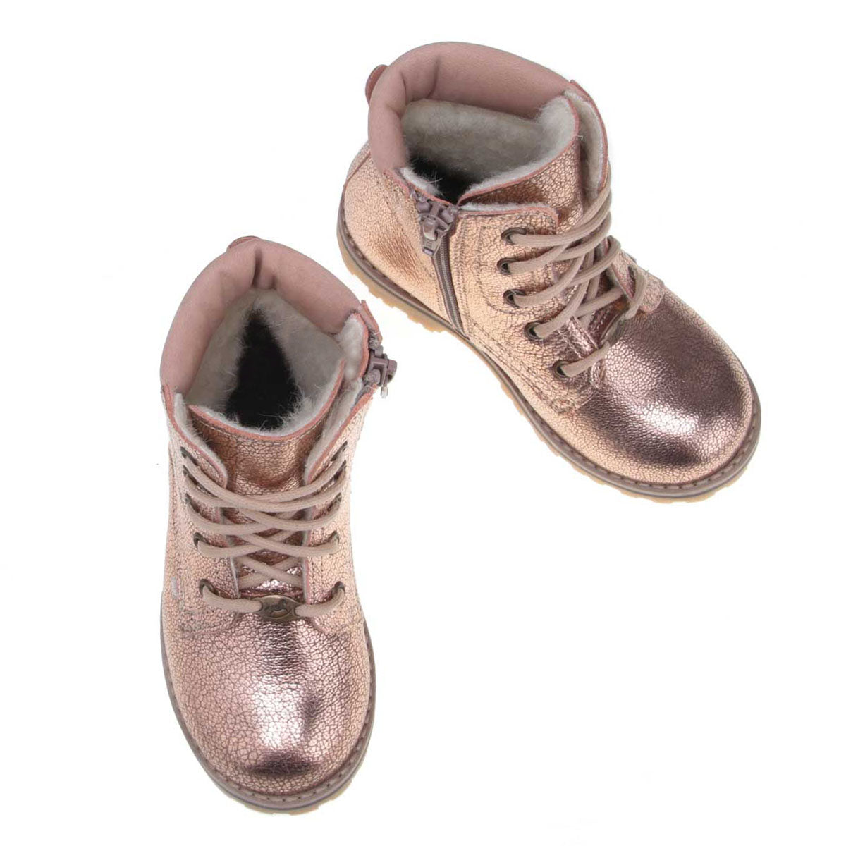 (EV2552-21 / EV2552M-21/E2552-21) Emel Rose Gold Lace Up Bottines - MintMouse (Unicorner Concept Store)