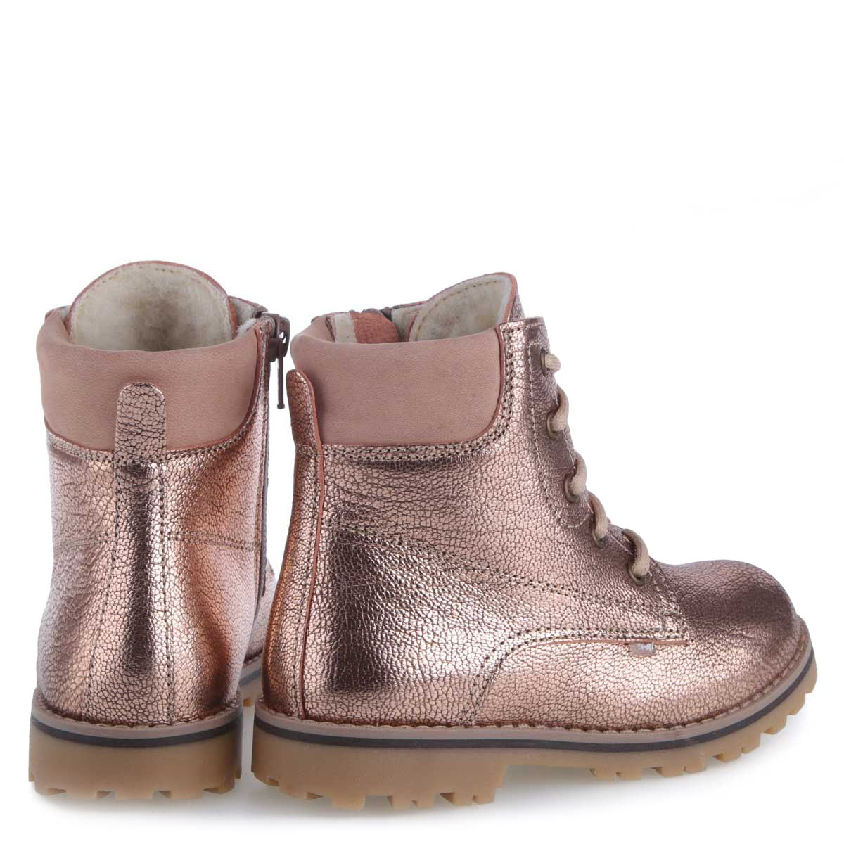 (EV2552-21 / EV2552M-21/E2552-21) Emel Rose Gold Lace Up Bottines - MintMouse (Unicorner Concept Store)