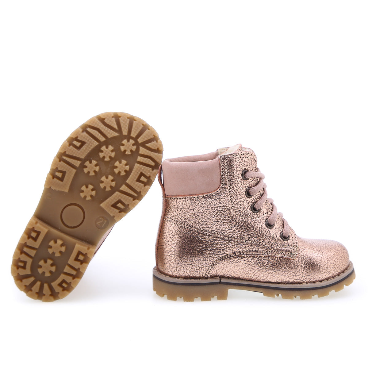 (EV2552-21 / EV2552M-21/E2552-21) Emel Rose Gold Lace Up Bottines - MintMouse (Unicorner Concept Store)