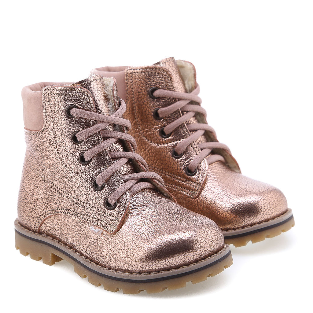 (EV2552-21 / EV2552M-21/E2552-21) Emel Rose Gold Lace Up Bottines - MintMouse (Unicorner Concept Store)