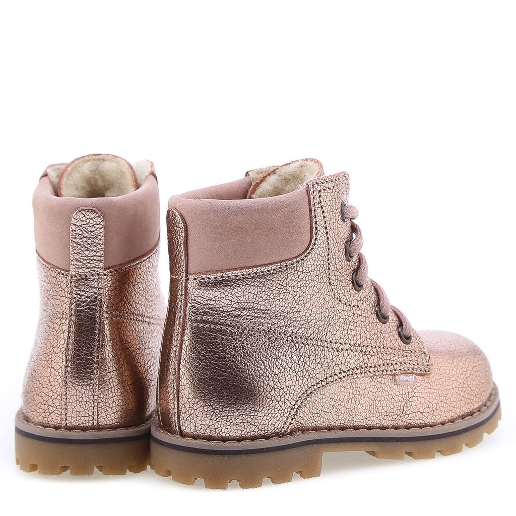 (EV2552-21 / EV2552M-21/E2552-21) Emel Rose Gold Lace Up Bottines - MintMouse (Unicorner Concept Store)
