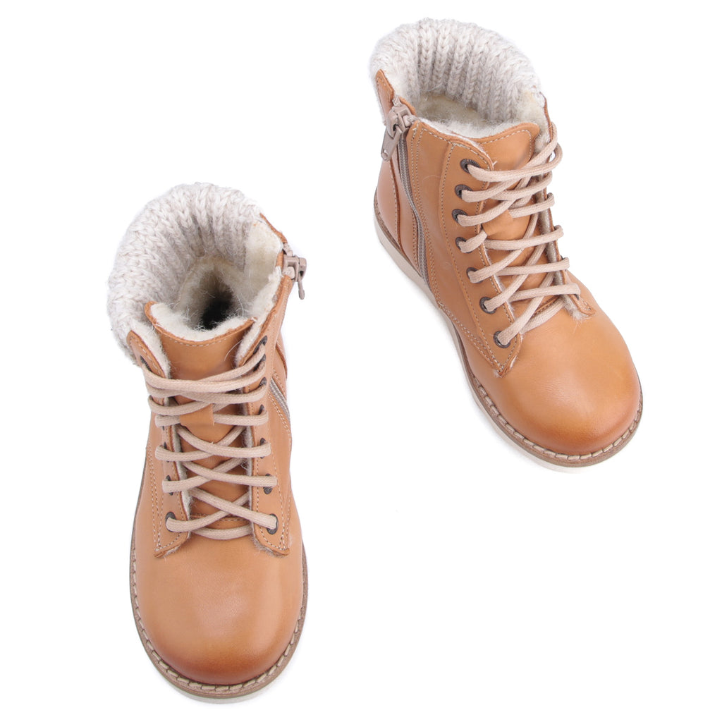 (EV2646-10 / EV2526-10) Emel light brown winter lace-up shoes - MintMouse (Unicorner Concept Store)