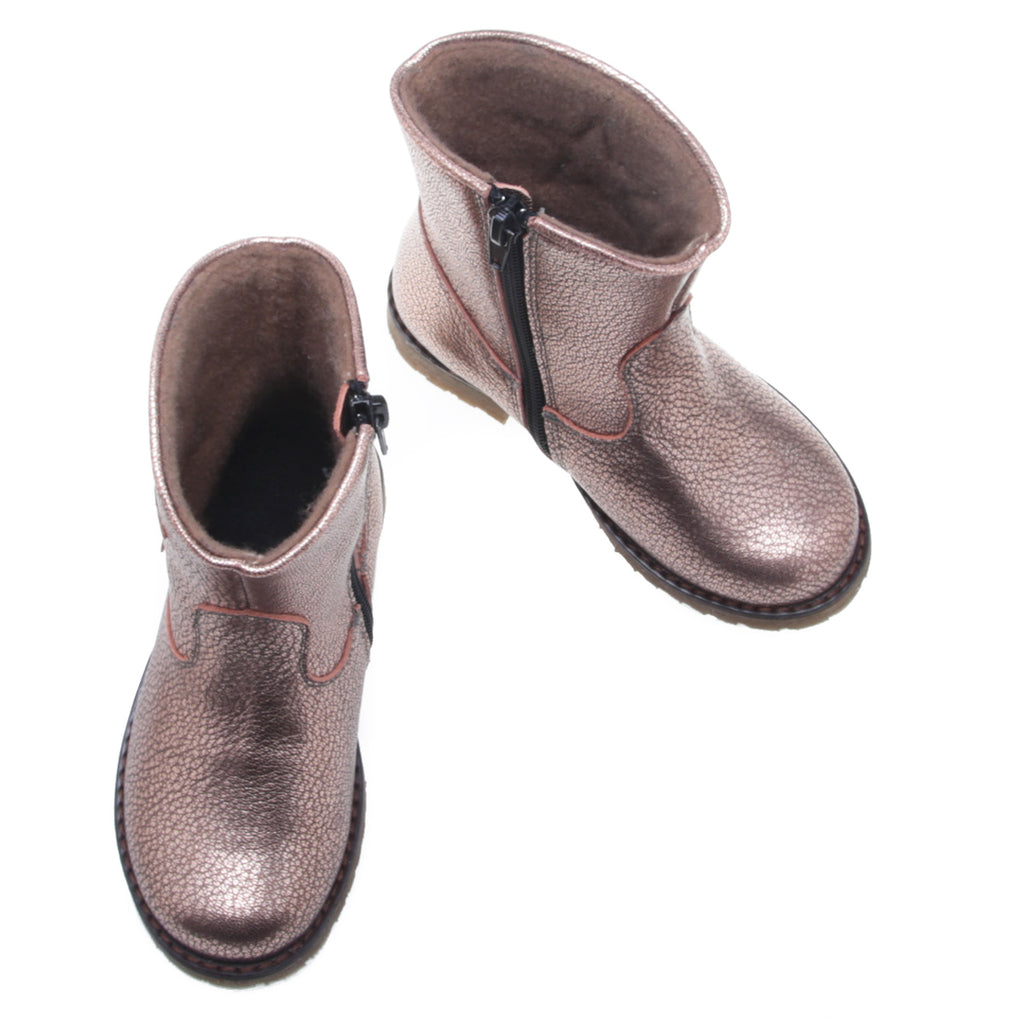 (EY2718G-3) Emel winter boots Rose Gold star - MintMouse (Unicorner Concept Store)