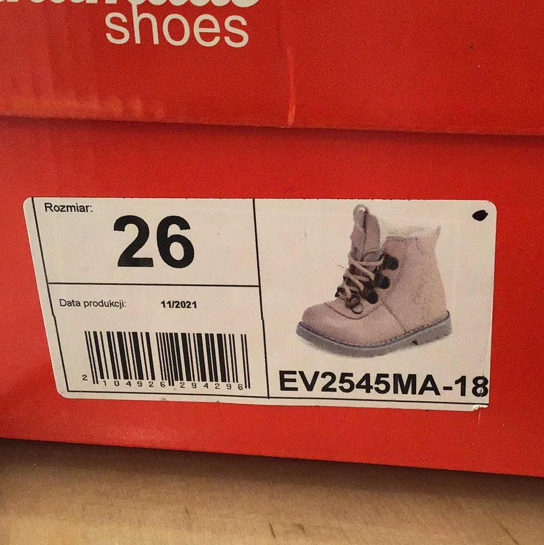 (Ev2545MA-18) Emel beige Lace Up Winter Boots with membrane - MintMouse (Unicorner Concept Store)