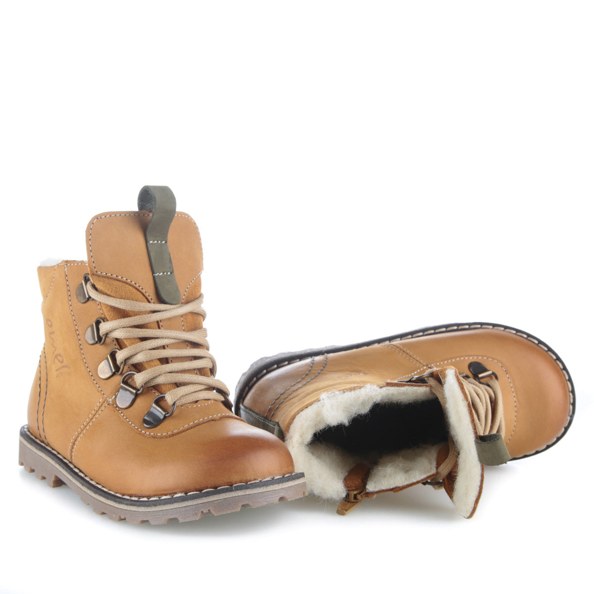 (Ev2545MA-17) Emel yellow Lace Up Winter Boots - MintMouse (Unicorner Concept Store)