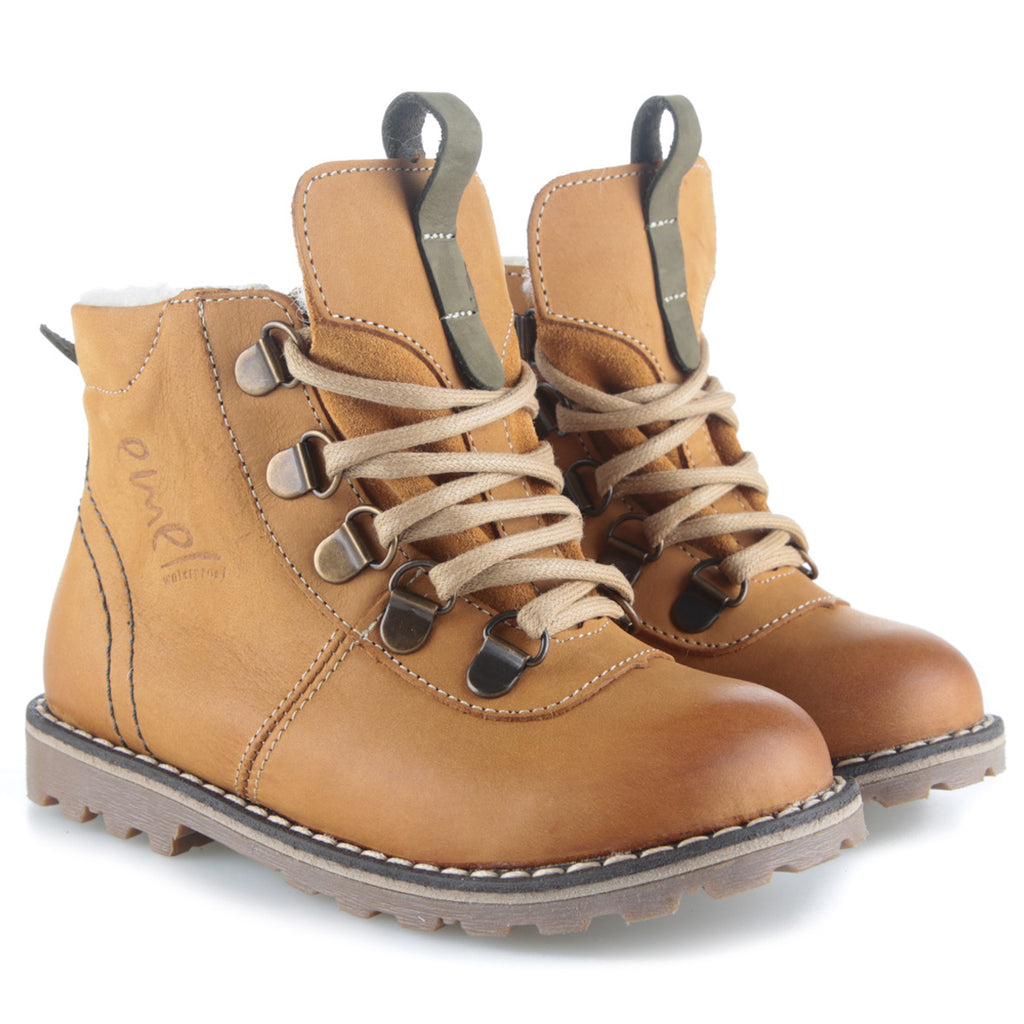 (Ev2545MA-17) Emel yellow Lace Up Winter Boots - MintMouse (Unicorner Concept Store)