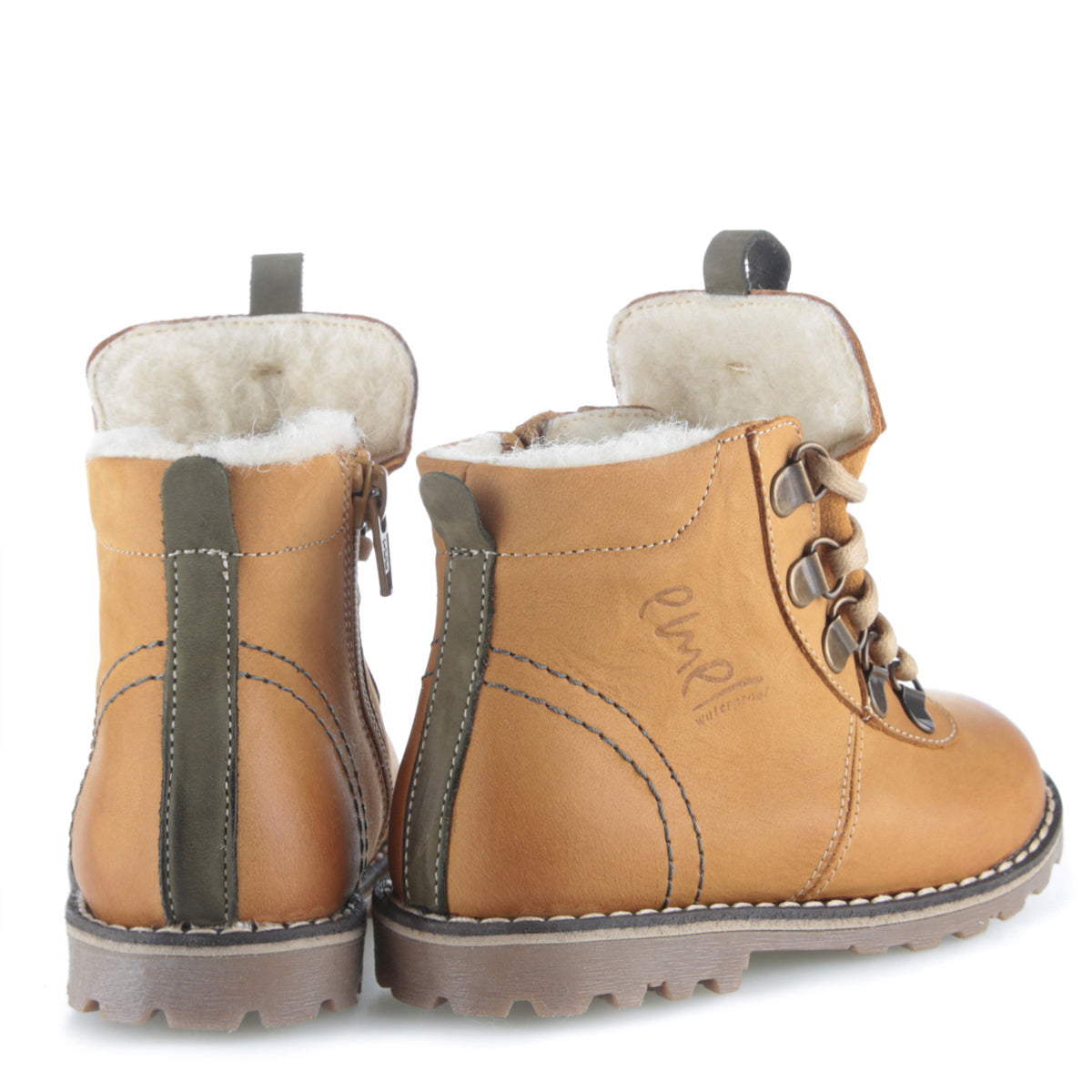 (Ev2545MA-17) Emel yellow Lace Up Winter Boots - MintMouse (Unicorner Concept Store)