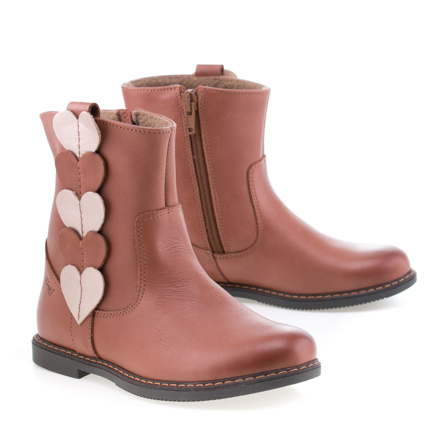 Emel winter boots hearts cognac (2692) - MintMouse (Unicorner Concept Store)