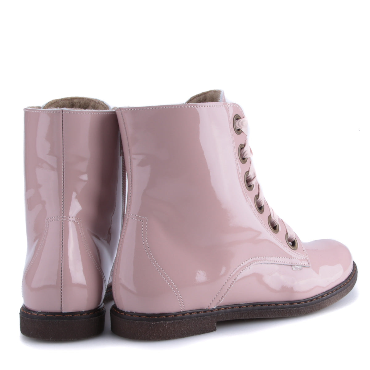 (EY2622E-2) Emel Pink patent lace-up boots - MintMouse (Unicorner Concept Store)