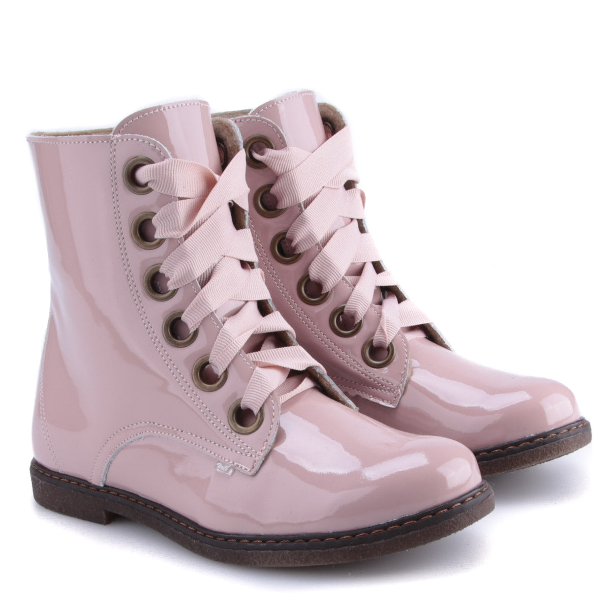 (EY2622E-2) Emel Pink patent lace-up boots - MintMouse (Unicorner Concept Store)
