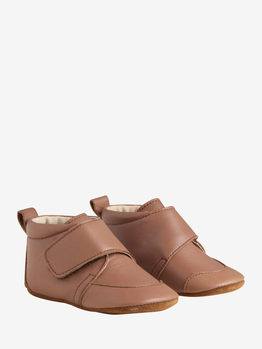 ENFANT Velcro Leather SLIPPERS brown - MintMouse (Unicorner Concept Store)