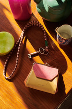 wallet | la promenade | coloré | madeleine beige +croissant brown + tulip pink - 1401009