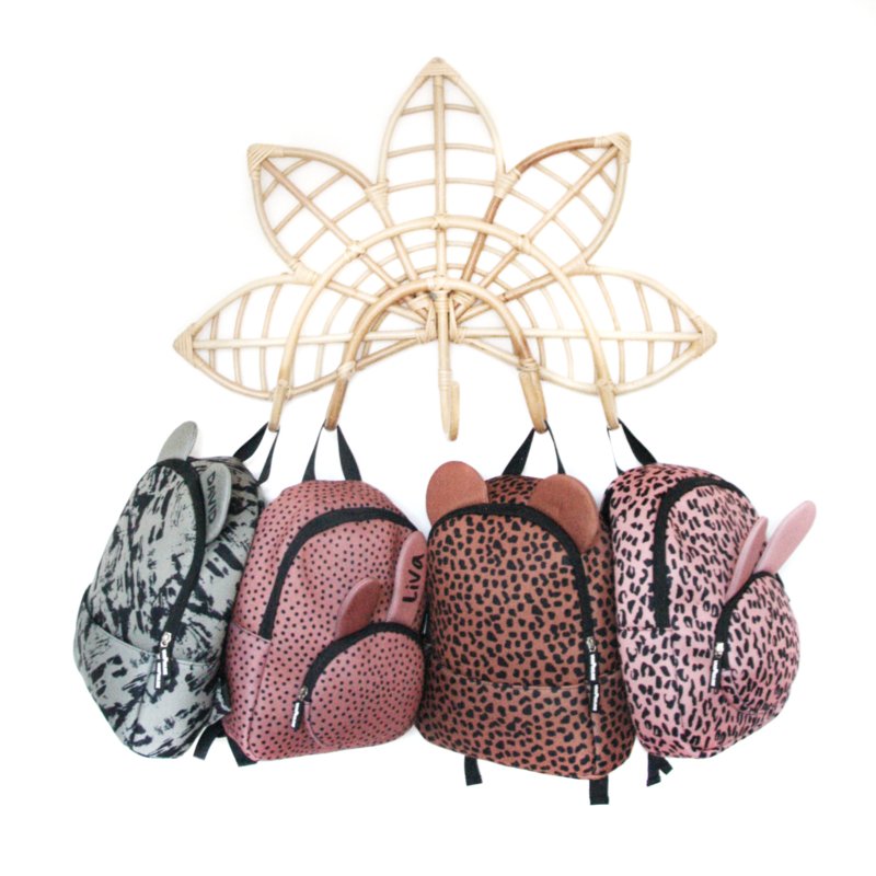 Backpack Bunny WarmPink Dots