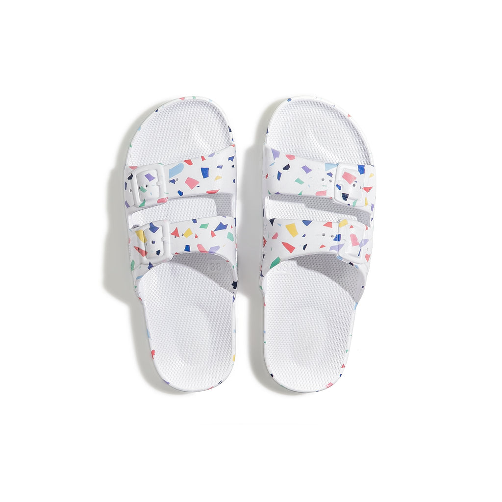 Freedom Moses Slides - Terrazo White - MintMouse (Unicorner Concept Store)
