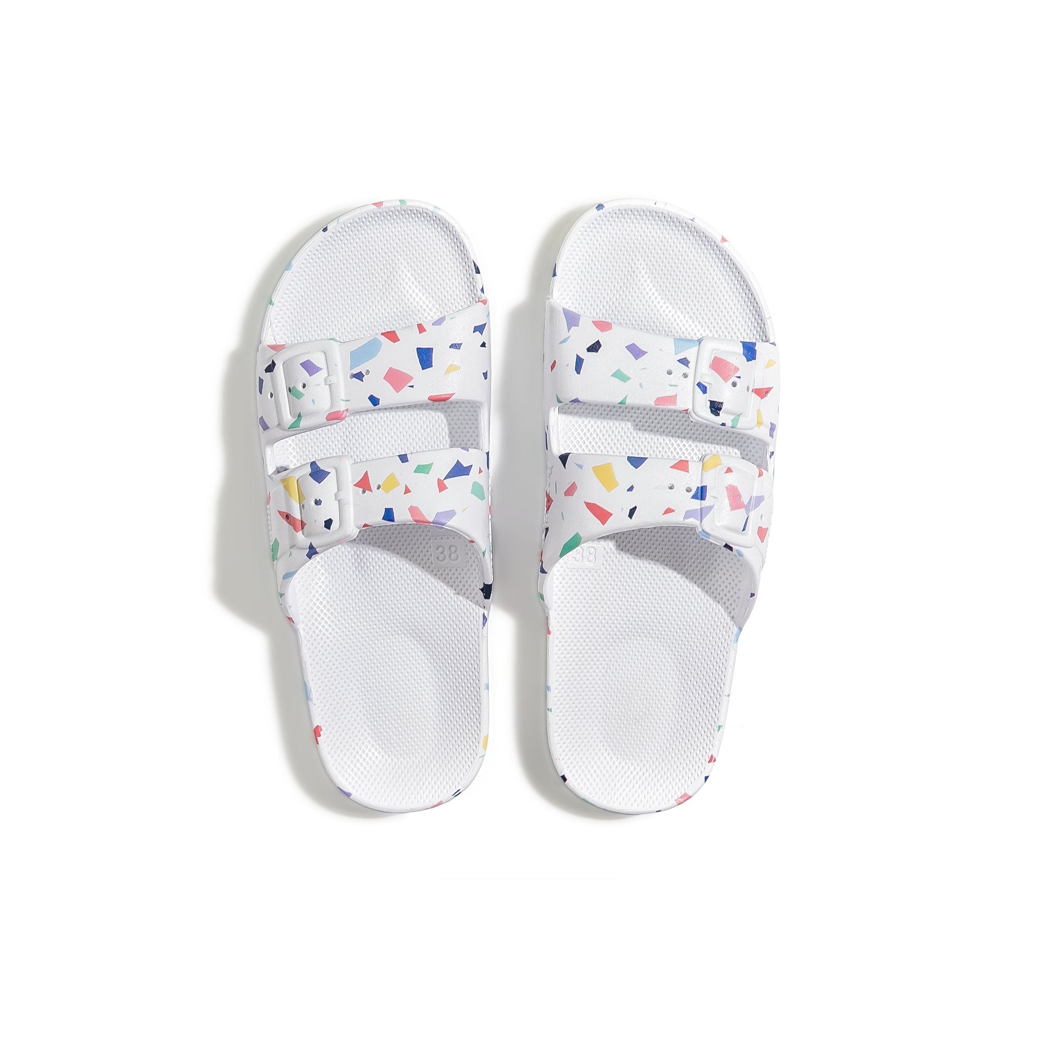 Freedom Moses Slides - Terrazo White - MintMouse (Unicorner Concept Store)