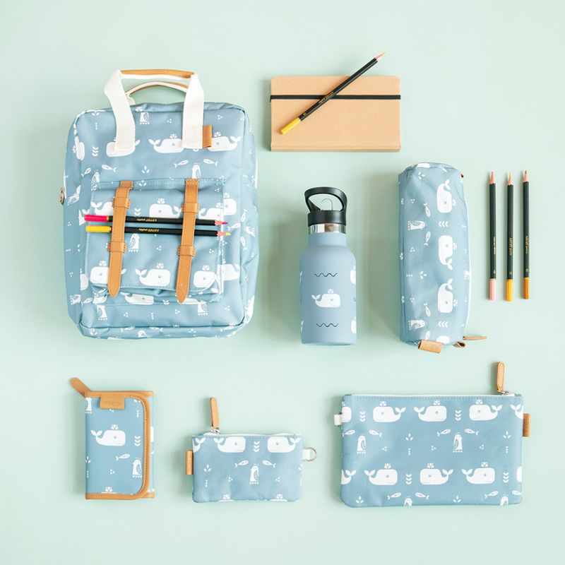 Backpack Small Fresk - Whale blue fog - MintMouse (Unicorner Concept Store)