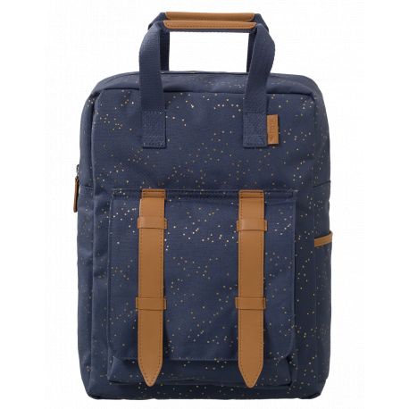 Backpack Fresk - Indigo dots Gold and Blue