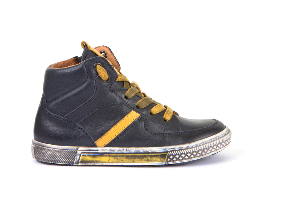 Froddo leather sneaker - Navy/yellow - MintMouse (Unicorner Concept Store)